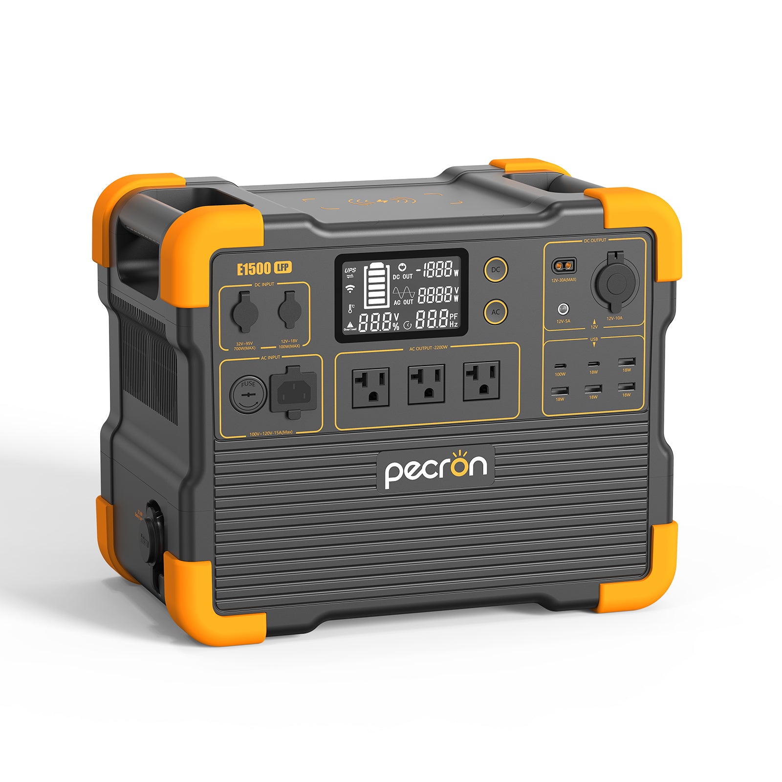 PECRON E1500LFP Portable Power Station 2200W 1536Wh Expandable Battery Canada
